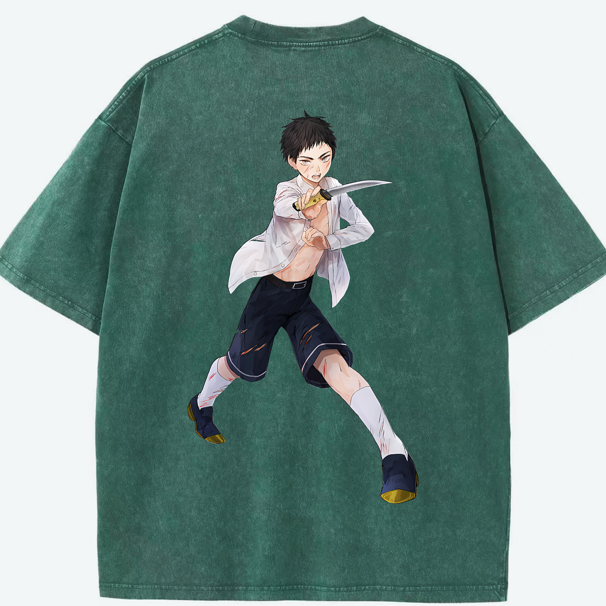 （画像用） 刀剣乱舞 Touken Ranbu 綿100% ヴィンテージ風 半袖Tシャツ（背面プリント）